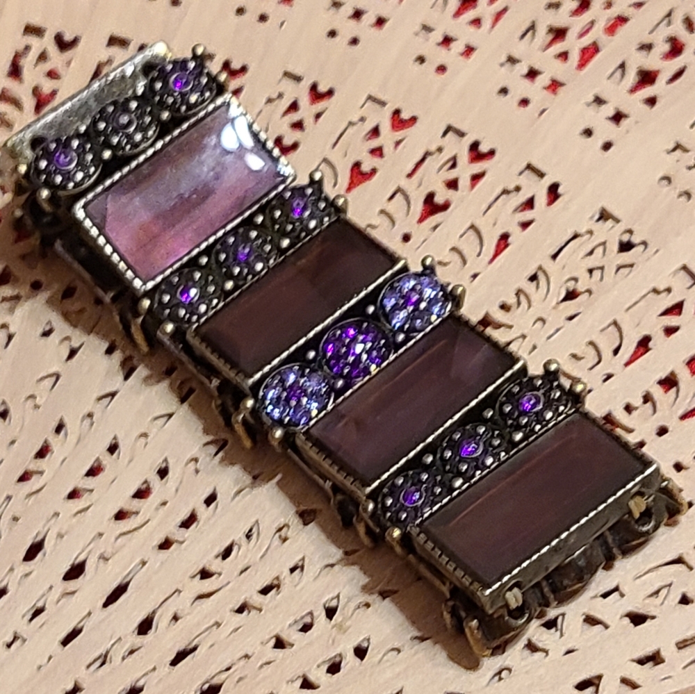 Vintage Stretchy Bracelet purple